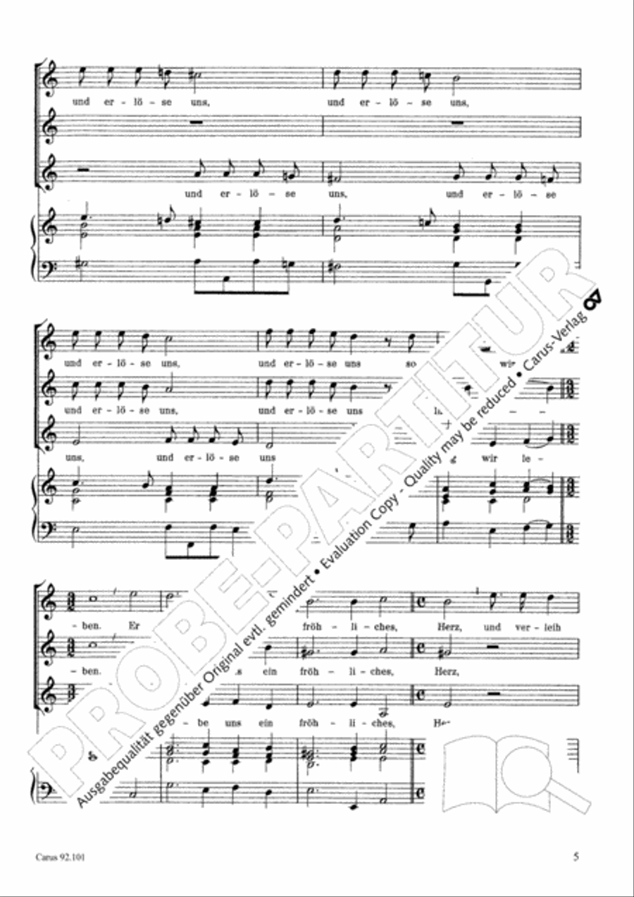 Der Herr gebe uns ein frohliches Herz SSA scores gallery preview page 6