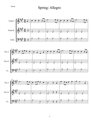 Allegro from Spring (Vivaldi's Four Seasons) - Score Only