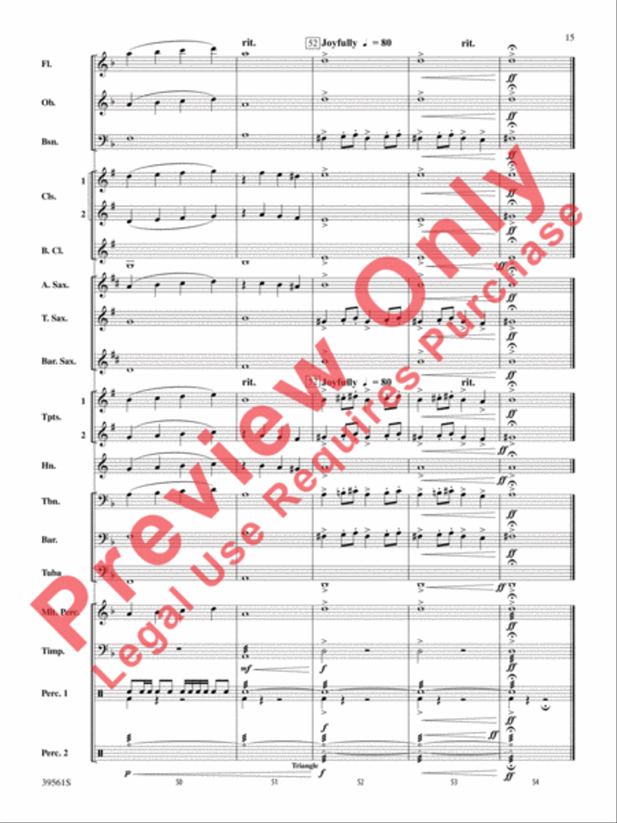 Tidings of Comfort and Joy! Concert Band scores gallery preview page 15
