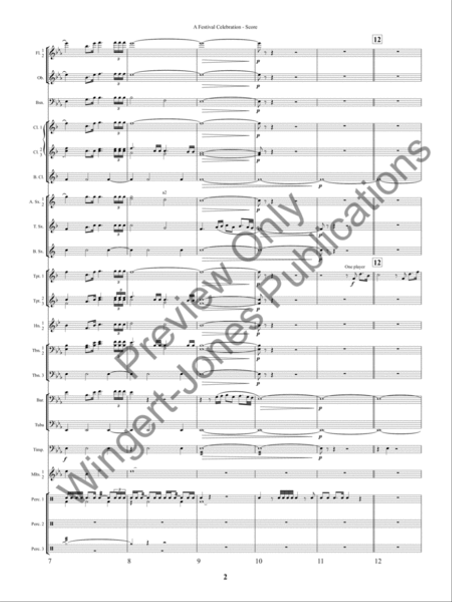 A Festival Celebration A Festival Celebration Concert Band scores gallery preview page 5