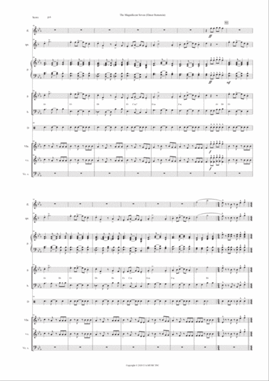 Magnificent Seven, The Flute scores gallery preview page 6