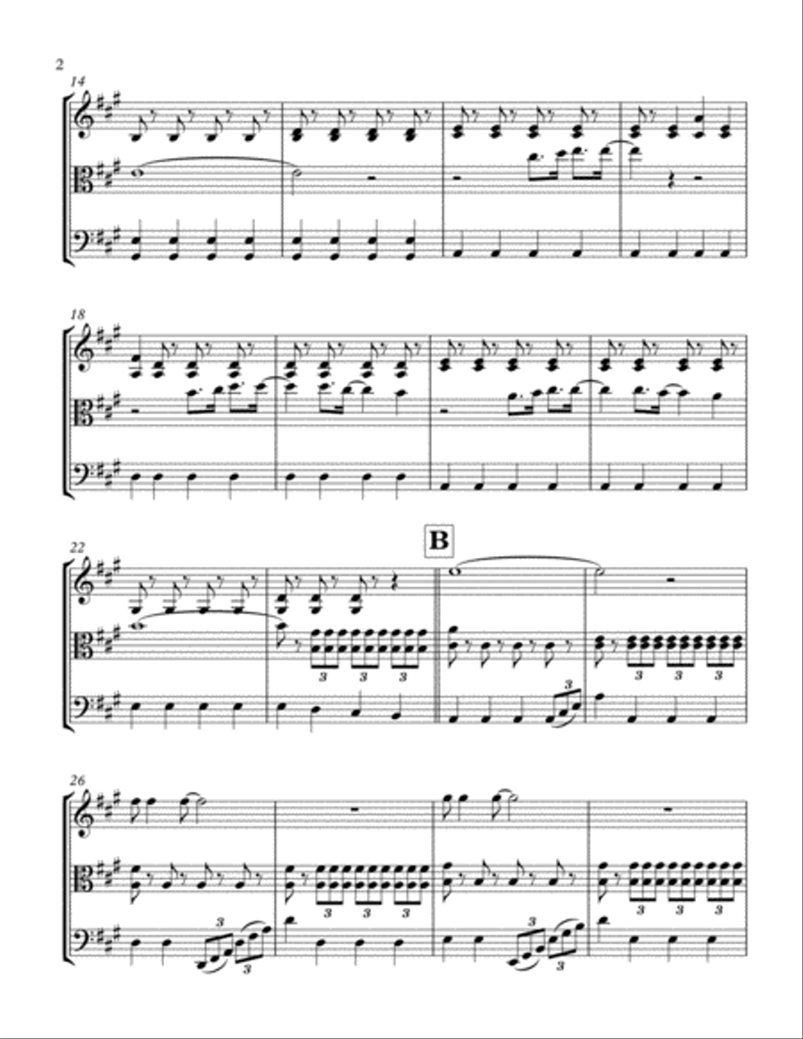 Sweet Caroline String Trio scores gallery preview page 2
