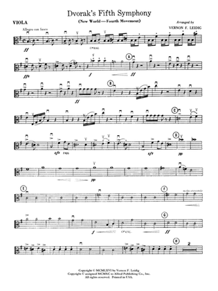 Dvorák's 5th Symphony ("New World," 4th Movement): Viola