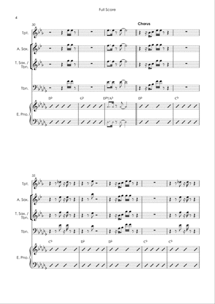 Blame It On The Boogie Tenor Saxophone scores gallery preview page 6