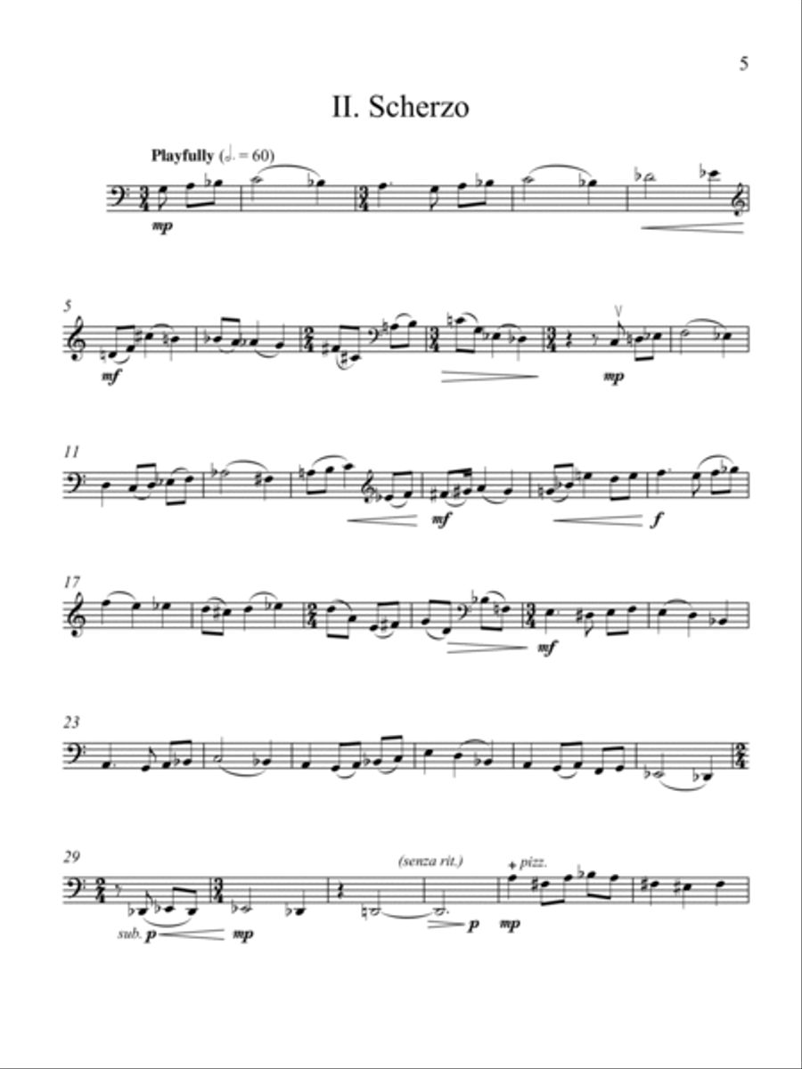 Four Impressions Cello Solo scores gallery preview page 4