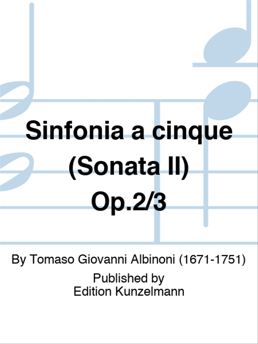 Sinfonia a cinque (Sonata 2) Op. 2/3 Violin scores gallery preview page 1
