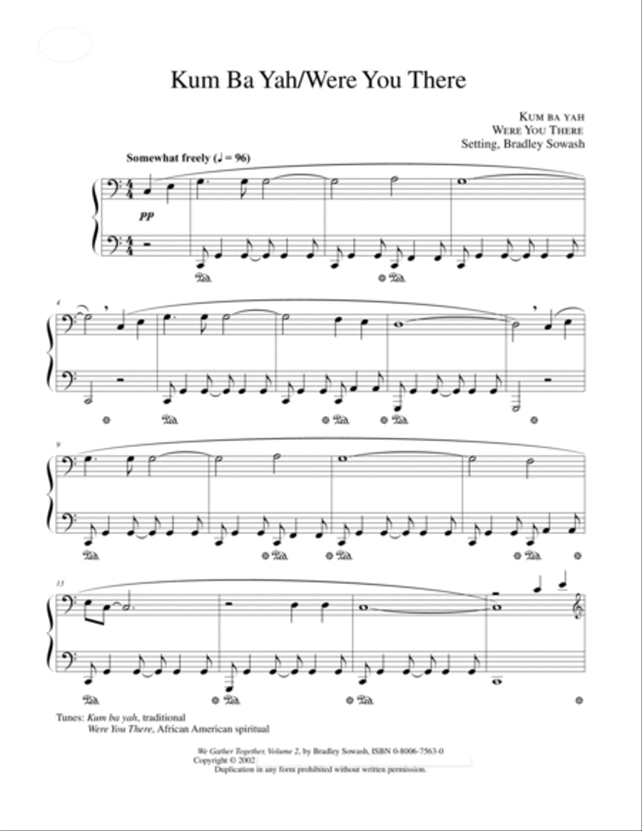 Kum Bah Yah/Were You There - Solo Piano Piano Solo scores gallery preview page 3