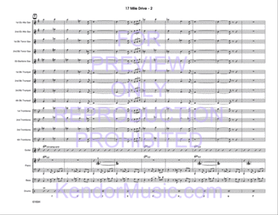 17 Mile Drive 17 Mile Drive Jazz Ensemble scores gallery preview page 3