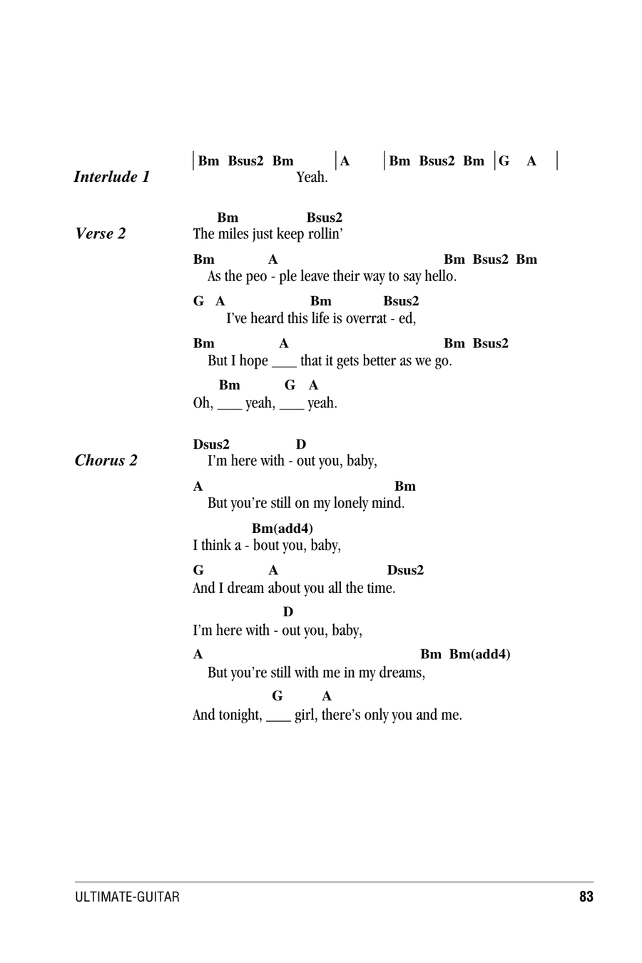Here Without You Acoustic Guitar scores gallery preview page 2