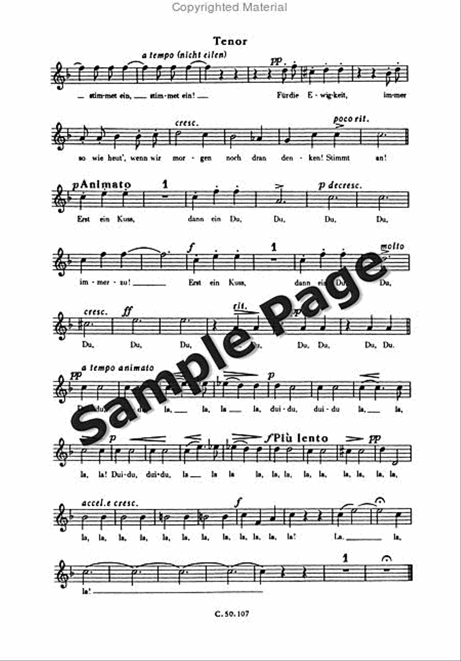 Strauss J Bruederlein+schw.a.fledermaus 4-Part scores gallery preview page 3