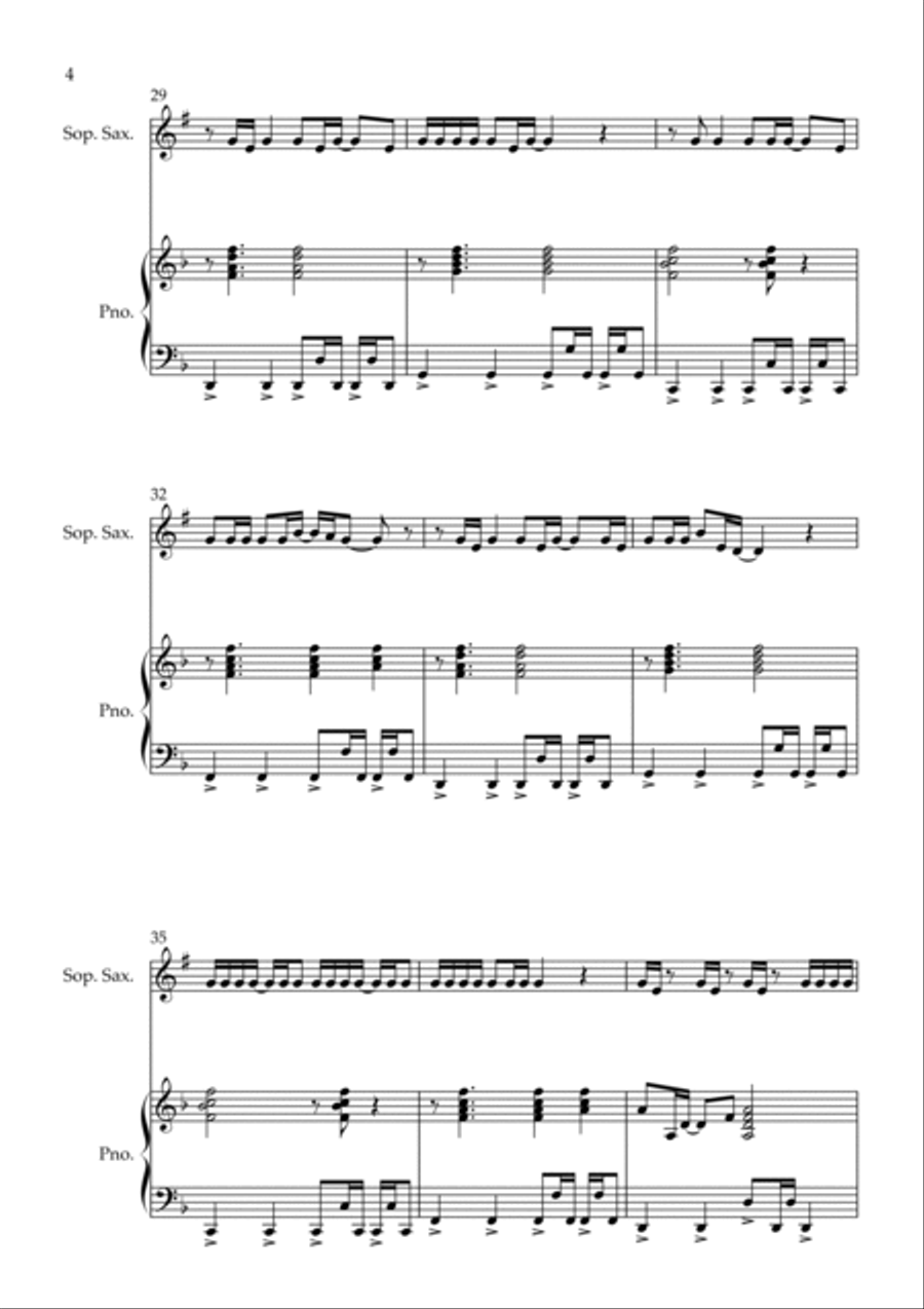 Dynamite Dynamite Soprano Saxophone scores gallery preview page 4