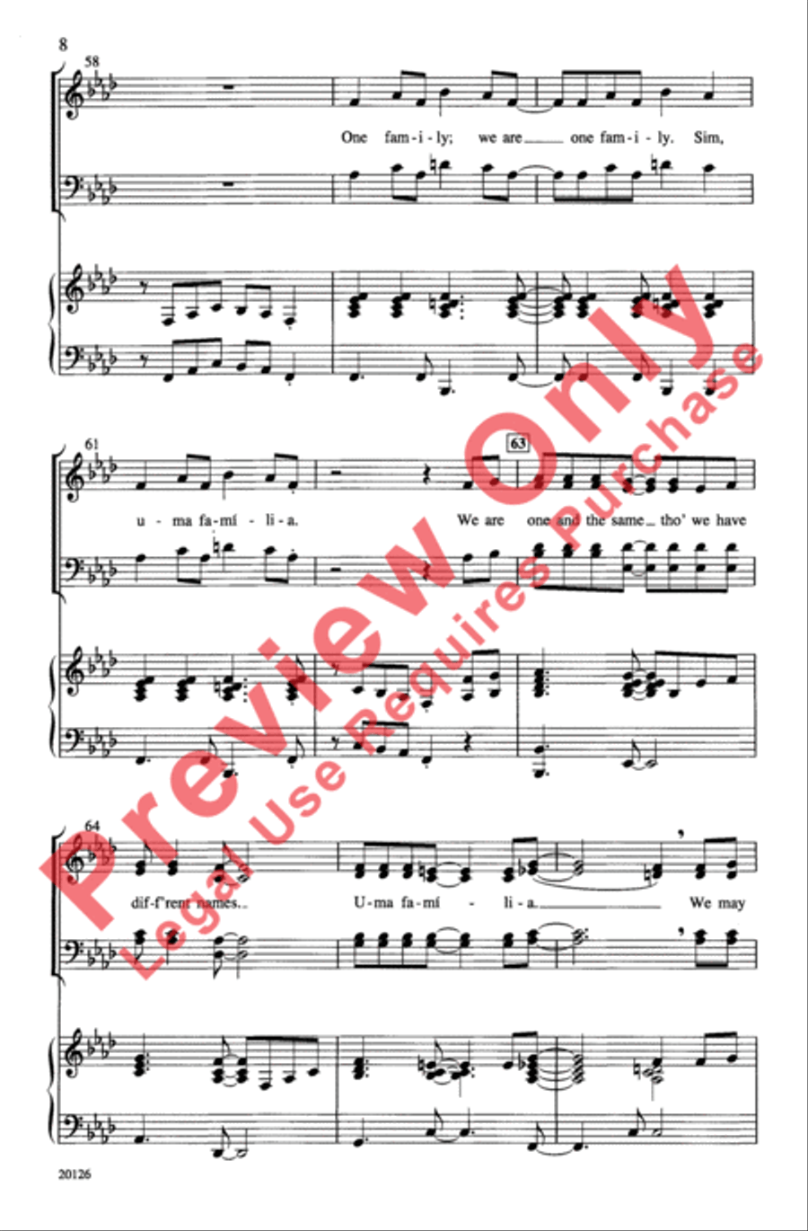 Uma Familia 4-Part scores gallery preview page 8