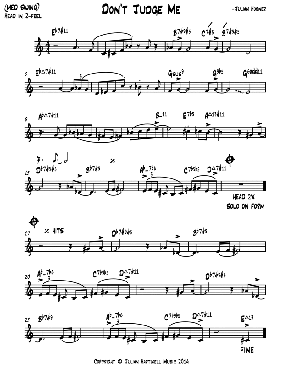 Don't Judge Me Piano scores gallery preview page 1