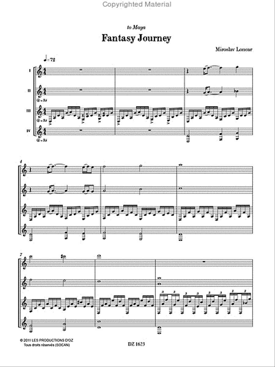 Fantasy Journey Guitar Ensemble scores gallery preview page 2