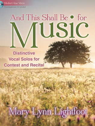 Book cover for And This Shall Be for Music - Medium-low Voice