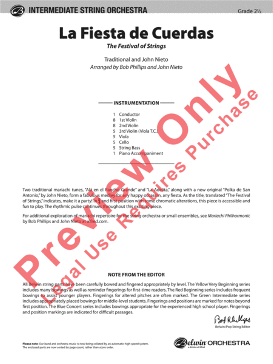 La Fiesta de Cuerdas La Fiesta de Cuerdas String Orchestra scores gallery preview page 2