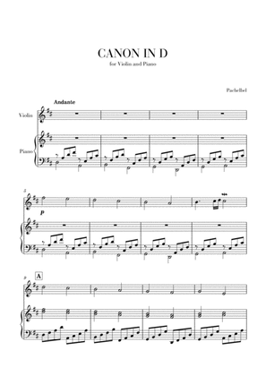 Book cover for Canon in D for Violin and Piano