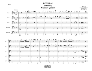 RONDEAU (Mouret) -Flute Quintet (SSSAB) - Advanced. Intermediate Level