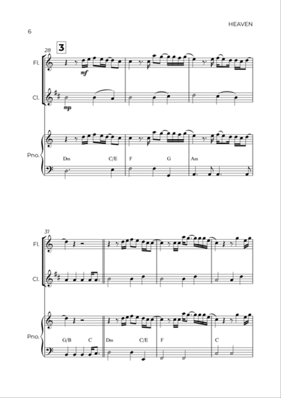 Heaven Woodwind Duet scores gallery preview page 6