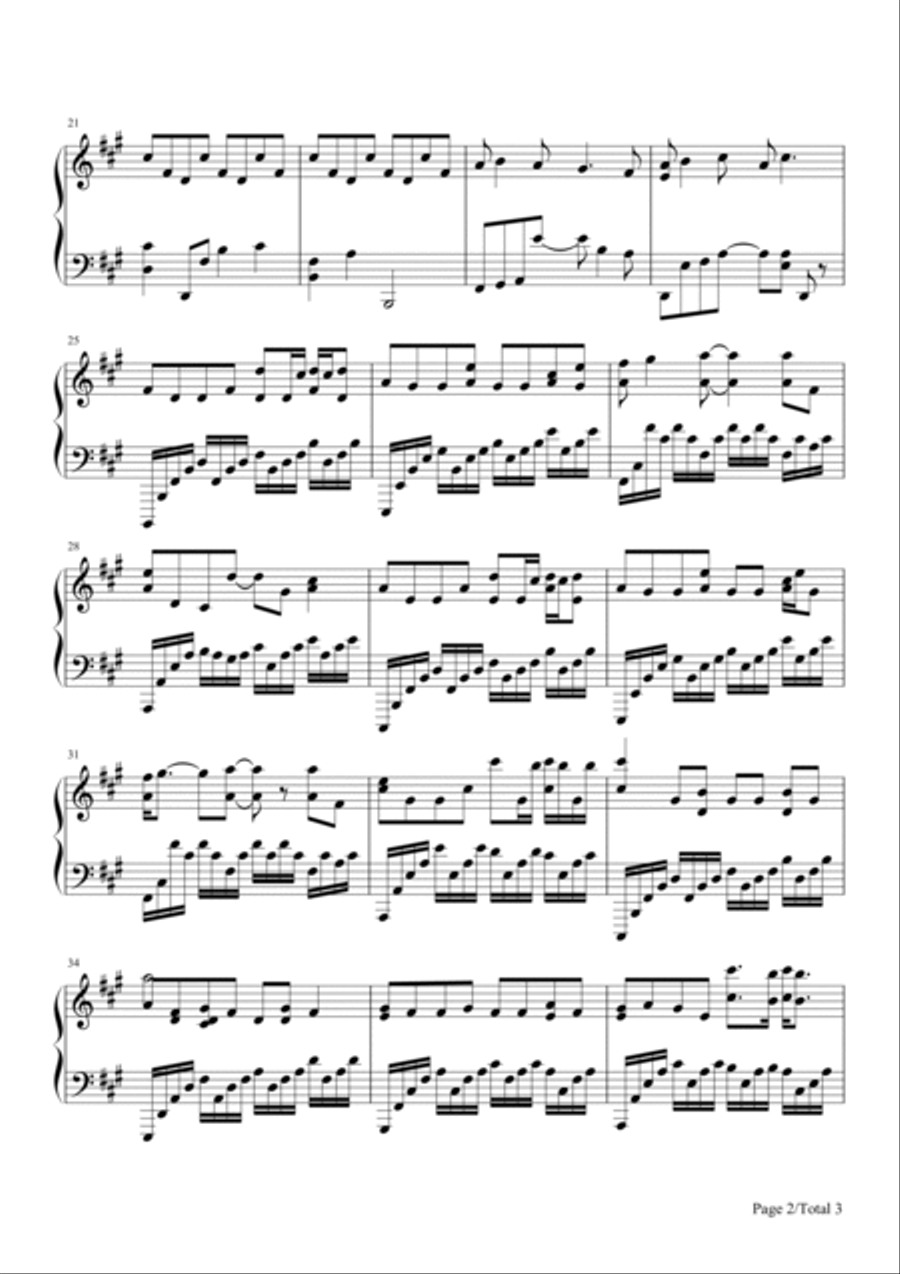 Sakura Nagashi Piano Solo scores gallery preview page 2
