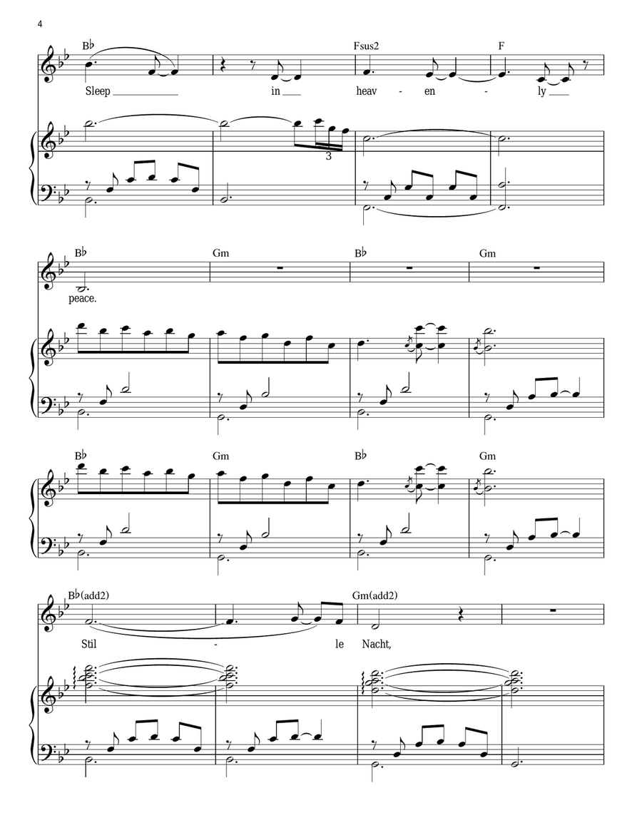 Silent Night Silent Night Piano Solo scores gallery preview page 4