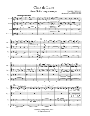 Clair de lune for String Quartet