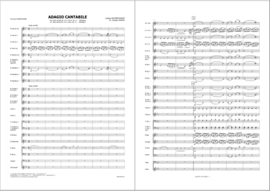 Adagio Cantabile Adagio Cantabile Fanfare Band scores gallery preview page 3