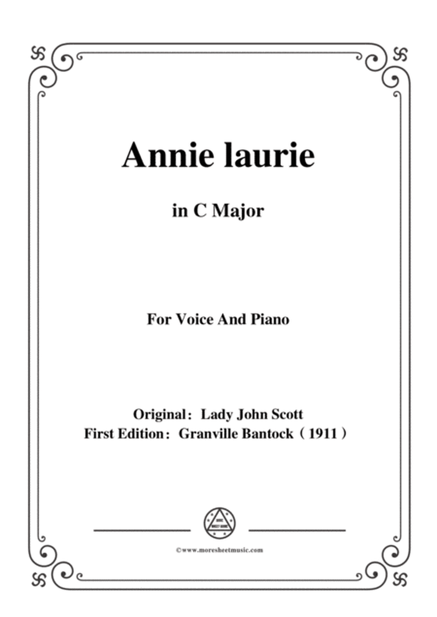 Bantock-Folksong,Annie laurie,in C Major,for Voice and Piano image number null