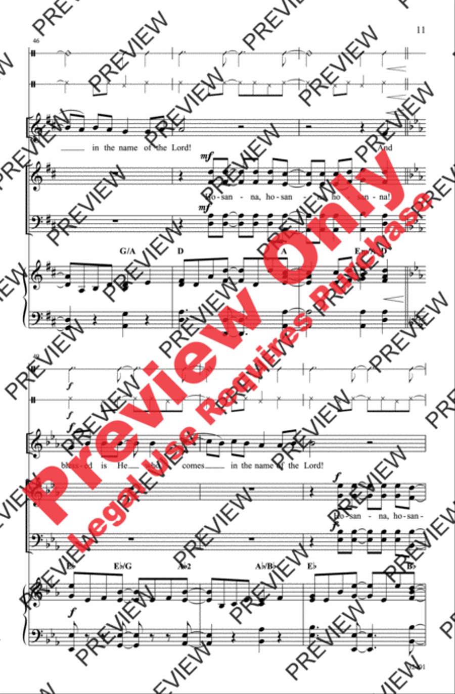 Hosanna! 4-Part scores gallery preview page 11