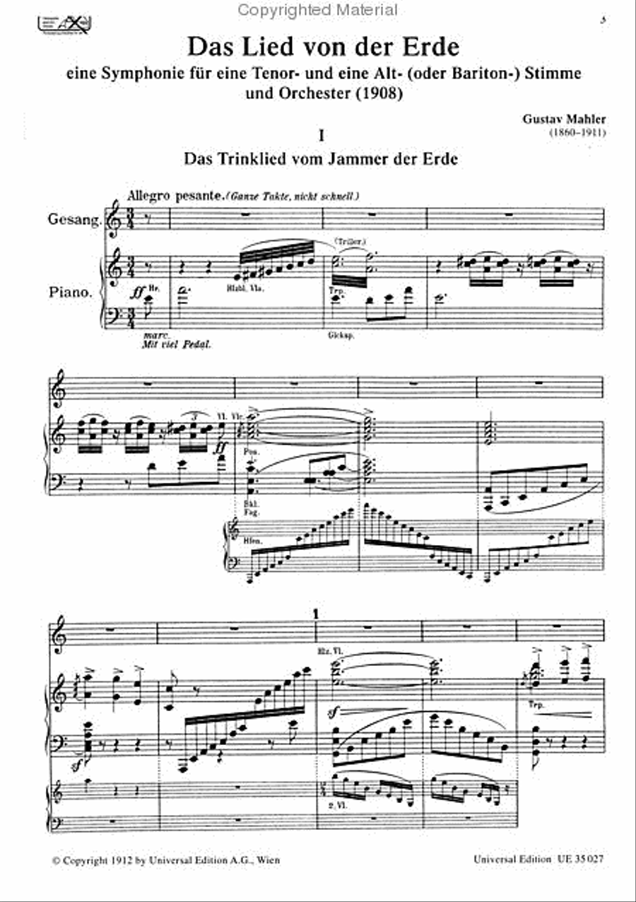 Das Lied Von Der Erde Chamber Music scores gallery preview page 2
