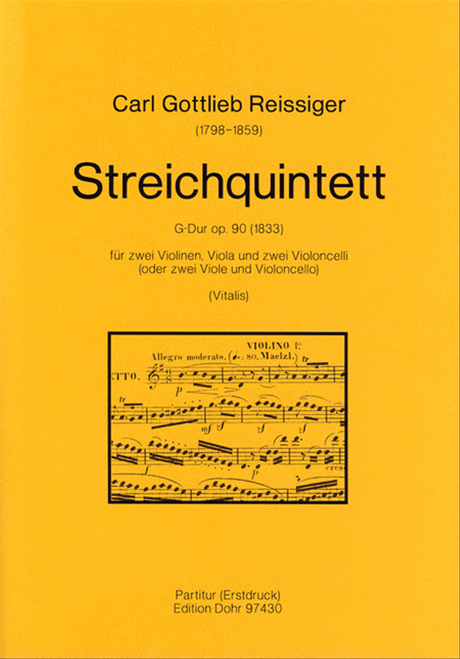 Streichquintett für zwei Violinen, Viola und zwei Violoncelli oder zwei Violinen, zwei Viole und Violoncello G-Dur op. 90 (1833) String Quintet scores gallery preview page 1