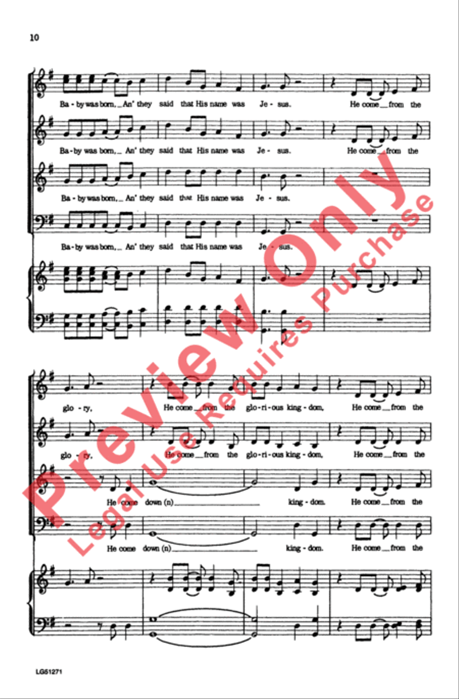 The Virgin Mary Had a Baby Boy 4-Part scores gallery preview page 10