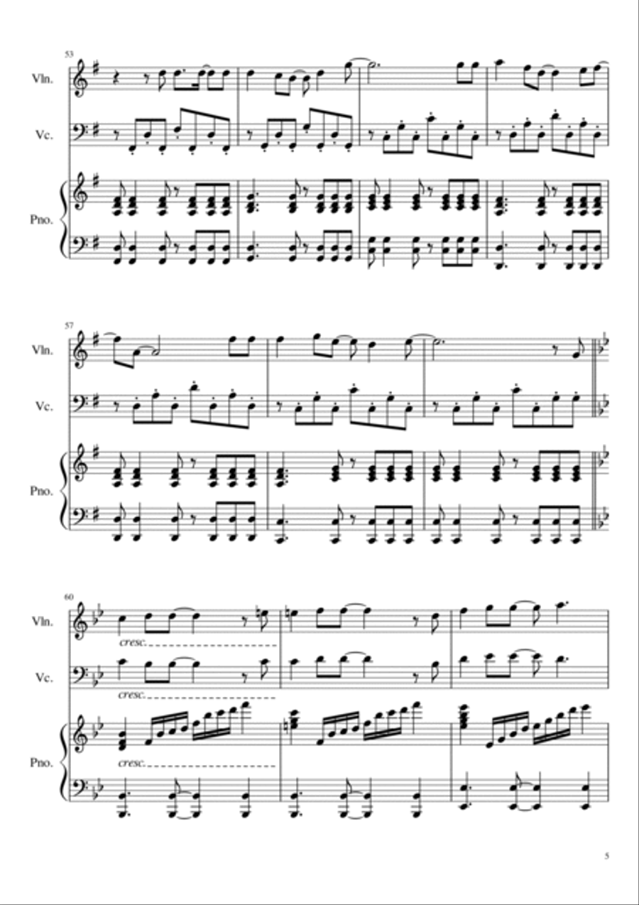 Show Yourself - Score Only Piano Trio scores gallery preview page 5