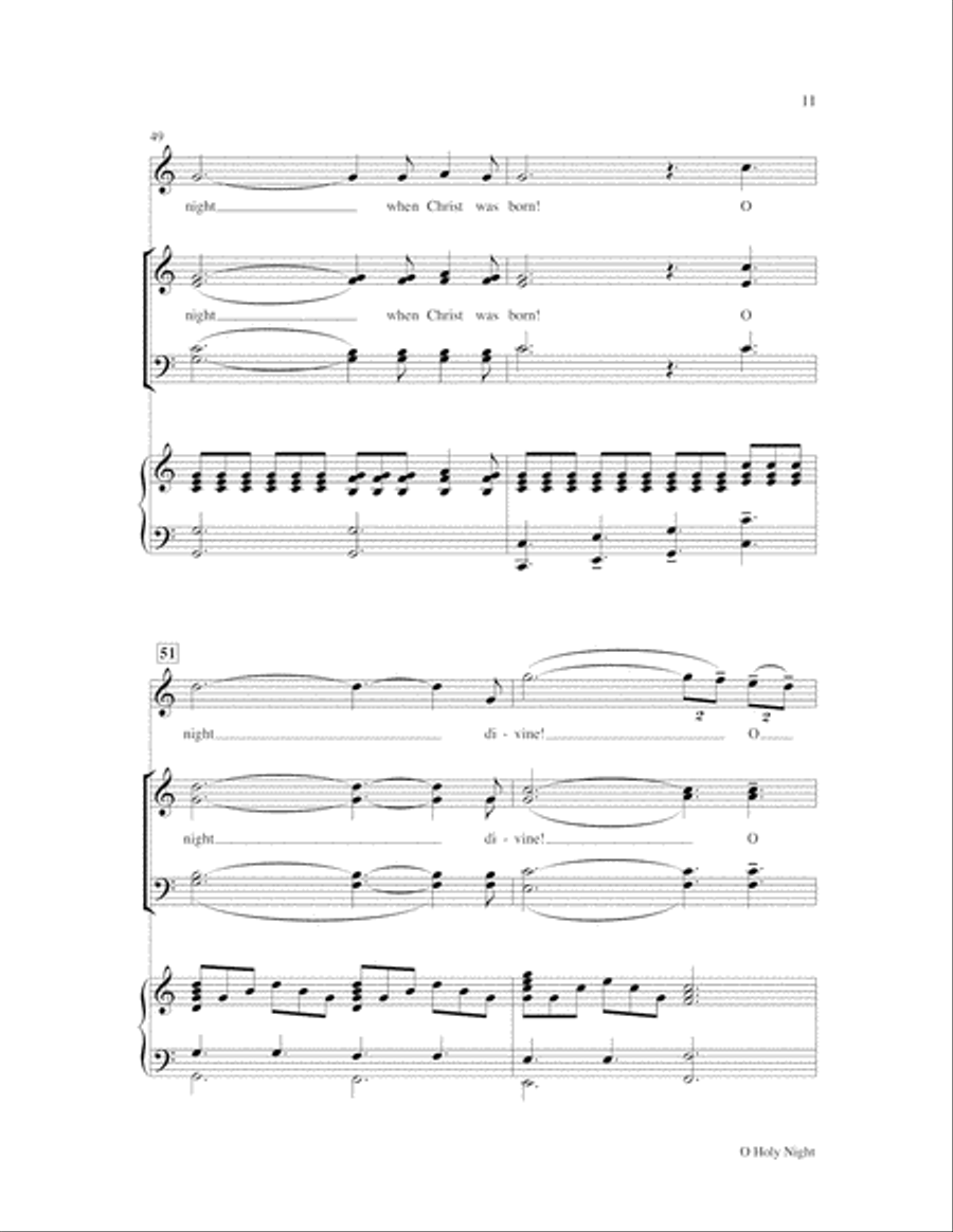 O Holy Night 4-Part scores gallery preview page 12