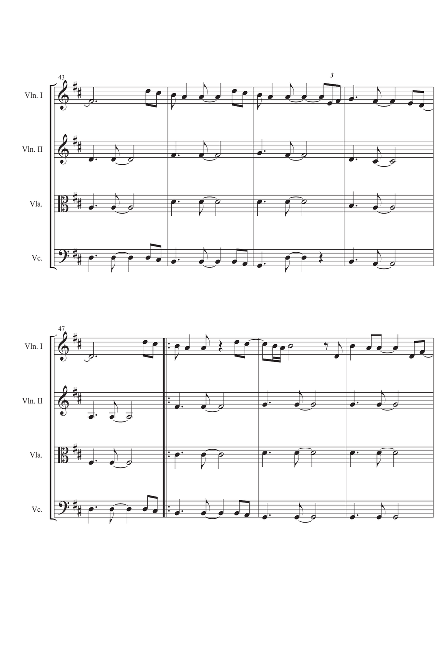 Fields Of Gold Fields Of Gold String Quartet scores gallery preview page 6