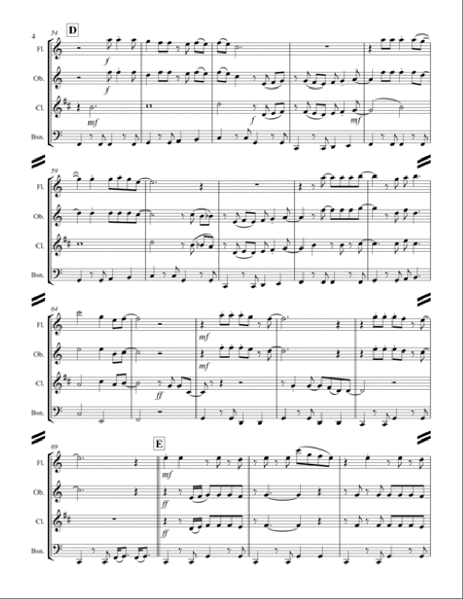 Margaritaville Woodwind Quartet scores gallery preview page 5