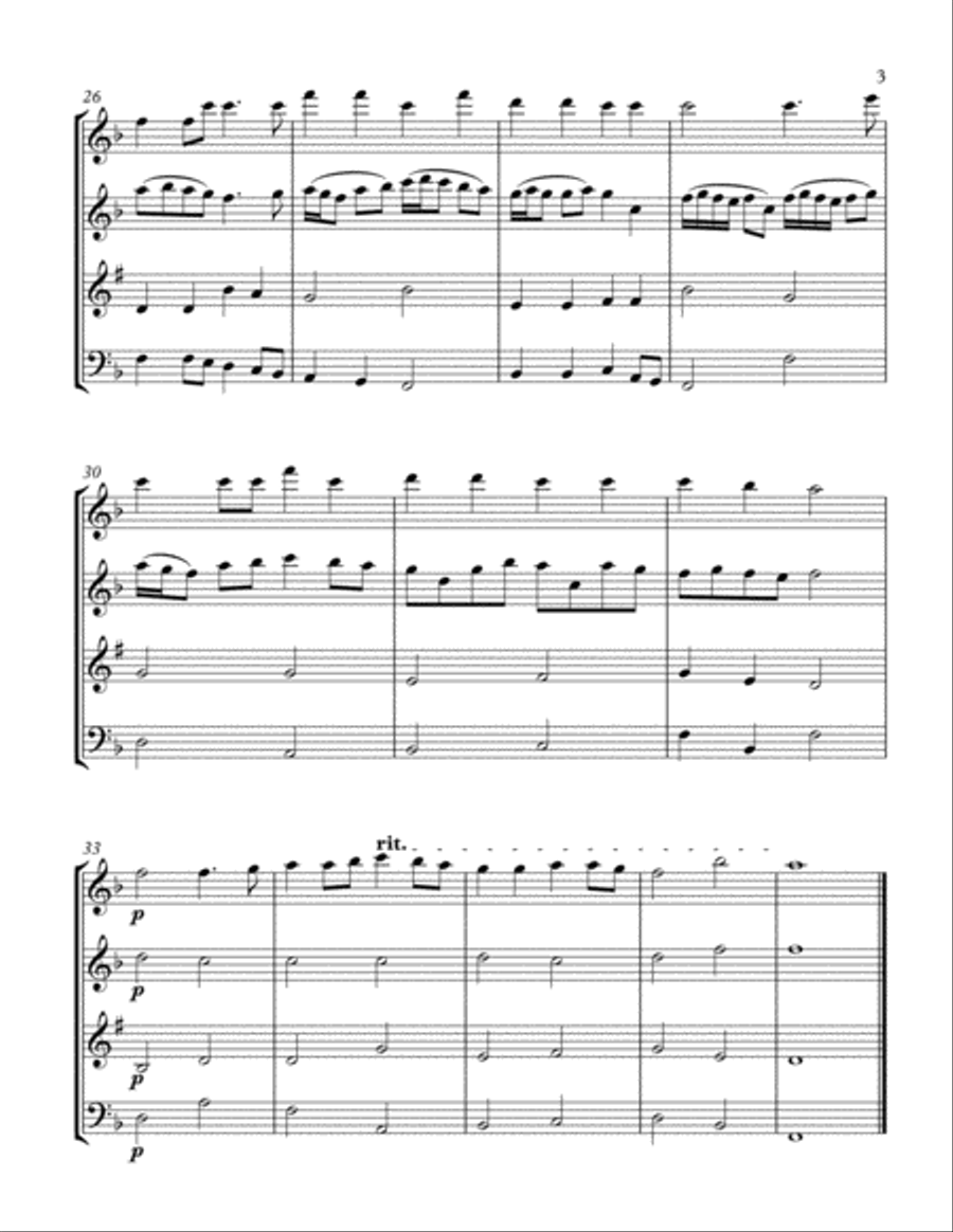 Simple Gifts (Woodwind Quartet) Woodwind Quartet scores gallery preview page 3