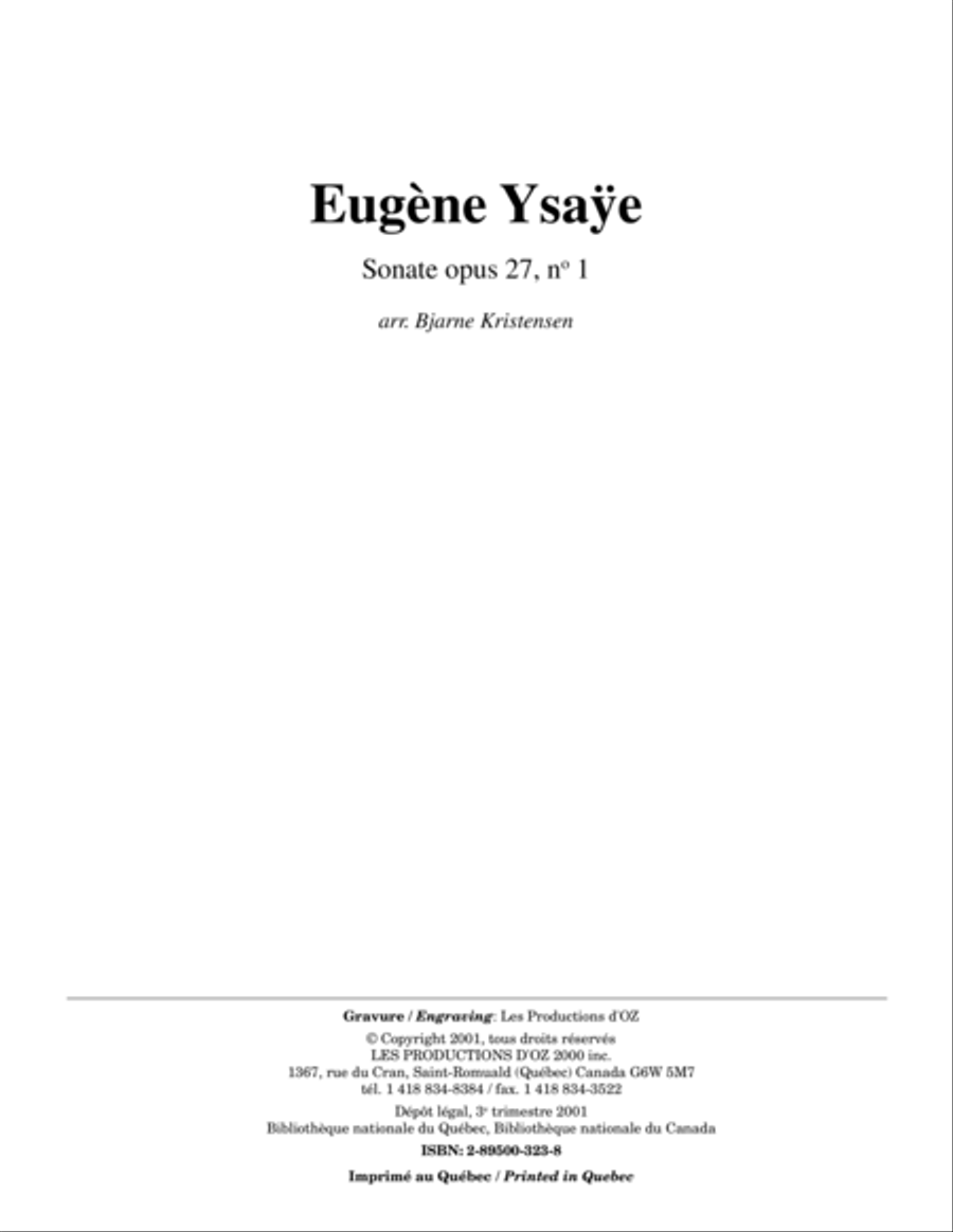 Sonate opus 27, no 1 Sonate opus 27, no 1 Classical Guitar scores gallery preview page 1