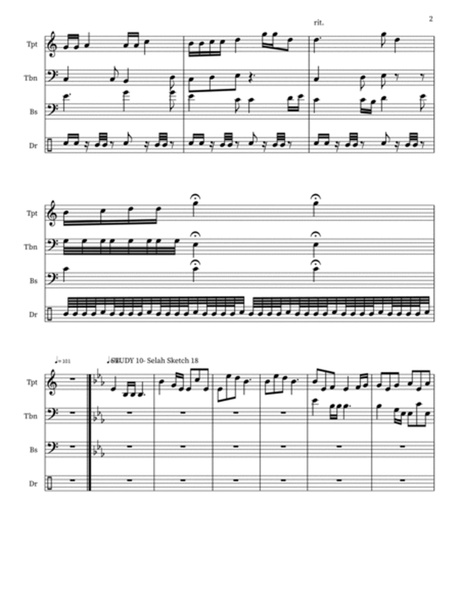 Intermezzi di Camerata for Brass Trio & Drum