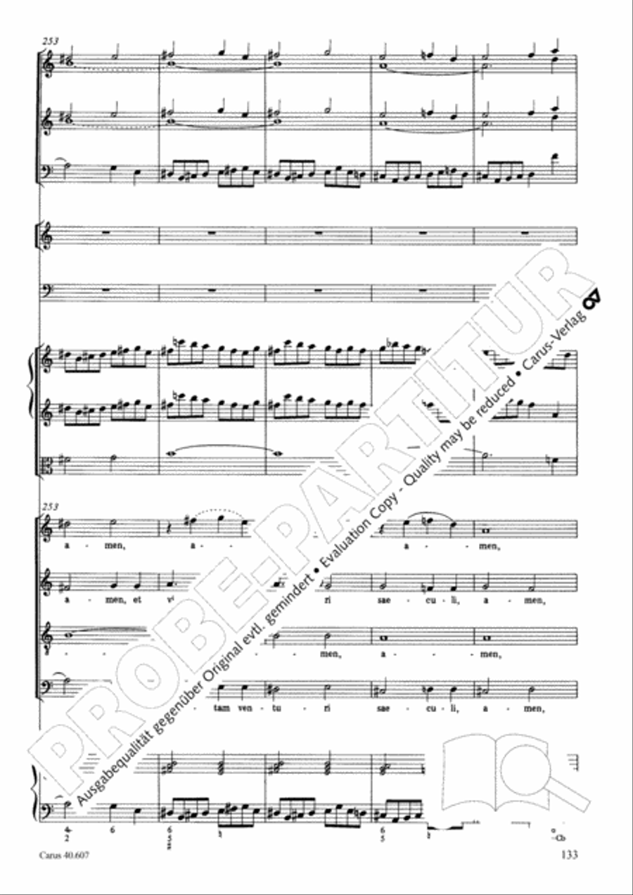 Mass in time of war (Missa in tempore belli) 4-Part scores gallery preview page 143