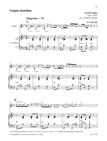 Klezmer Duets Violin - Sheet Music