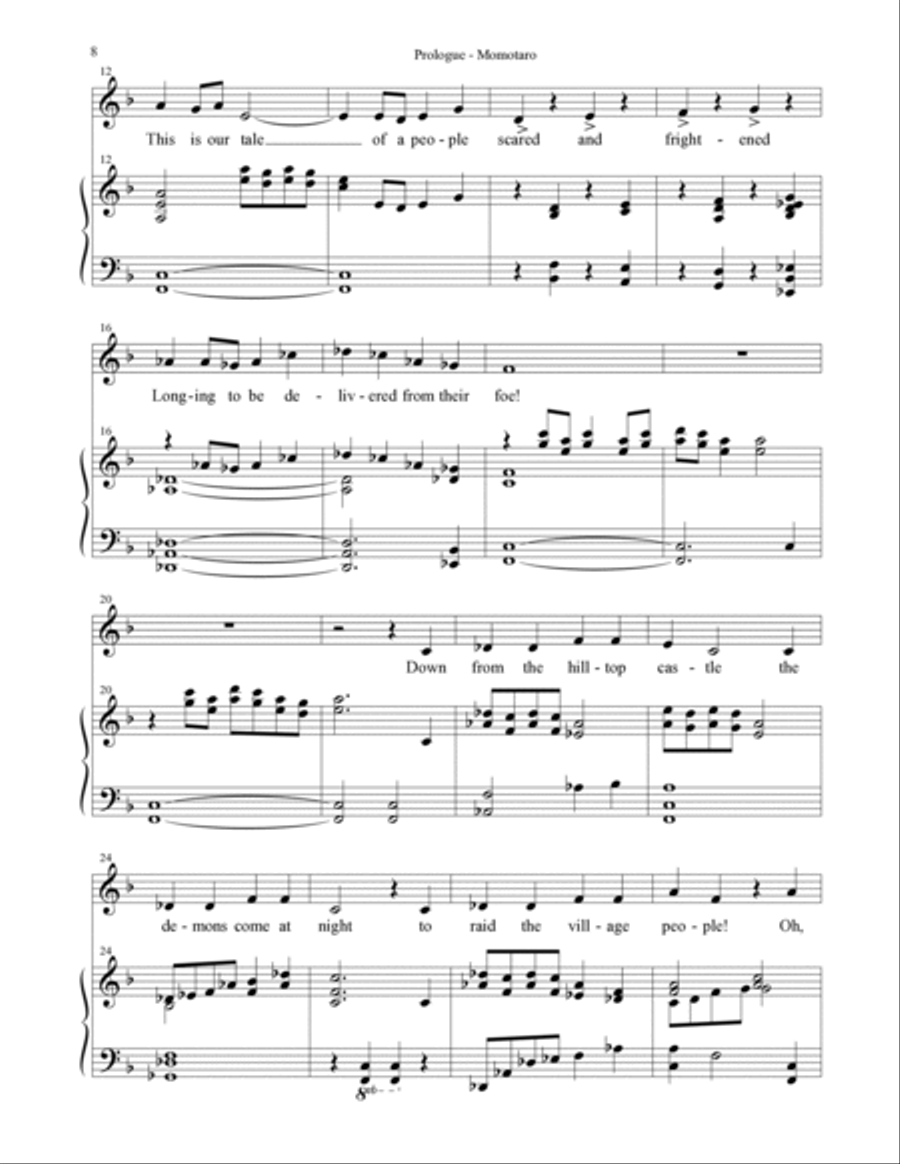 Momotaro - Score Part 1 Piano, Vocal, Guitar scores gallery preview page 6