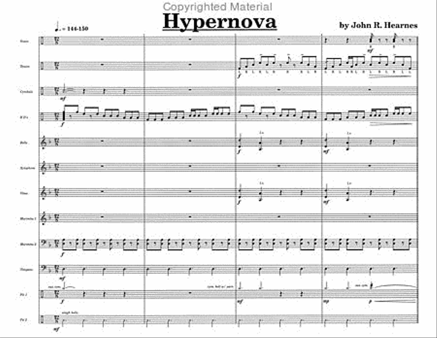 Hypernova Percussion Ensemble scores gallery preview page 3