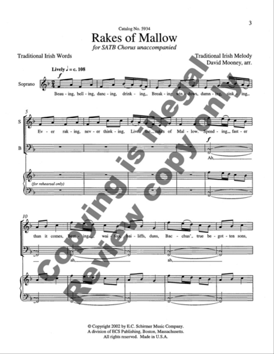 Rakes of Mallow 4-Part scores gallery preview page 8