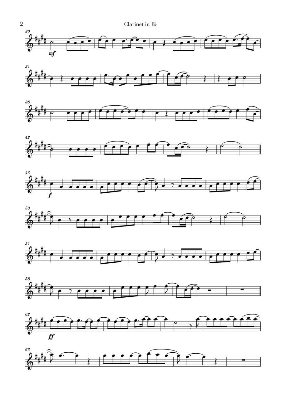 Despacito Clarinet Solo scores gallery preview page 2