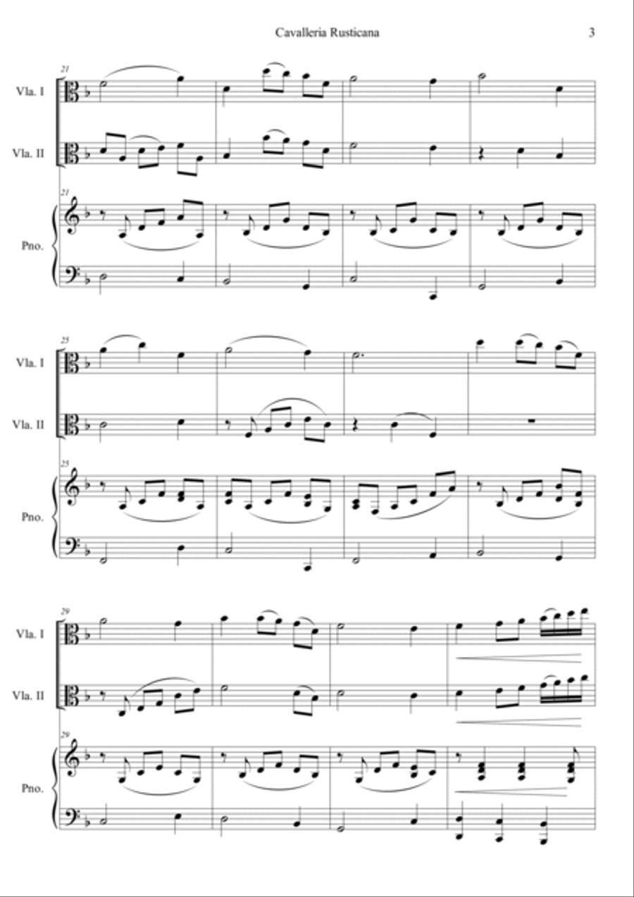 Cavalleria Rusticana Viola scores gallery preview page 3