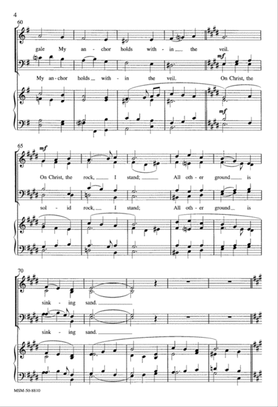 Christ, the Solid Rock 4-Part scores gallery preview page 5