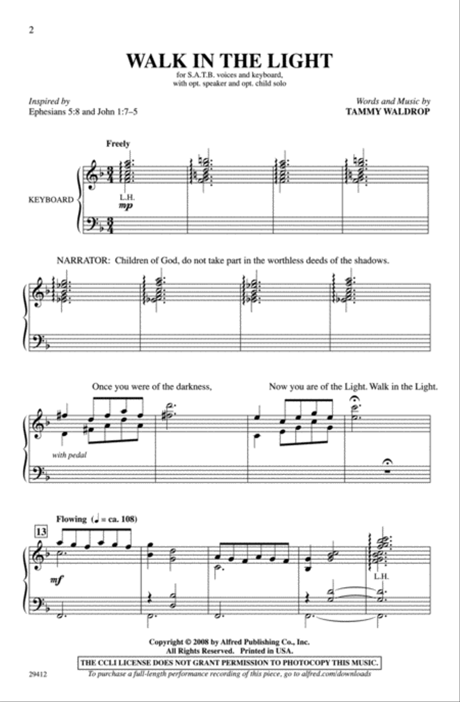 Walk in the Light 4-Part scores gallery preview page 2
