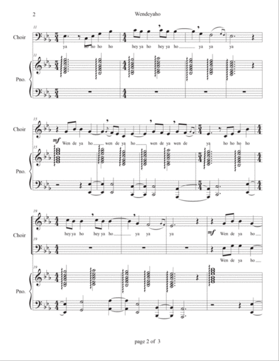 Wendeyaho Wendeyaho 2-Part scores gallery preview page 2