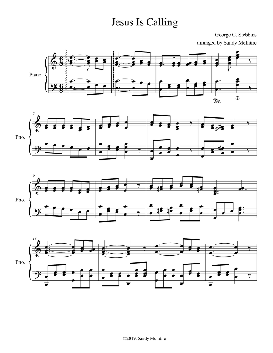 Jesus Is Calling Piano Solo scores gallery preview page 2